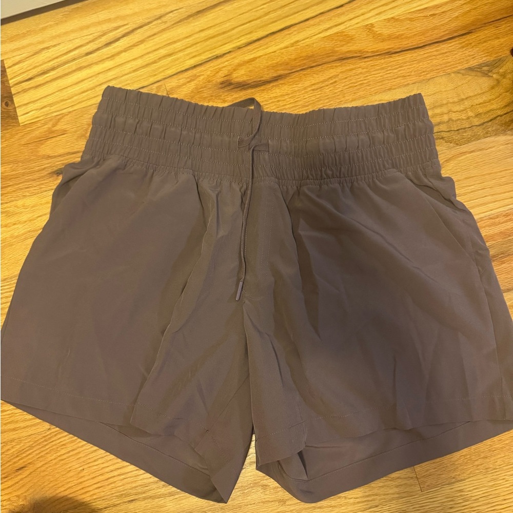 90 Degree By Reflex High Waist Gray Athletic Shorts